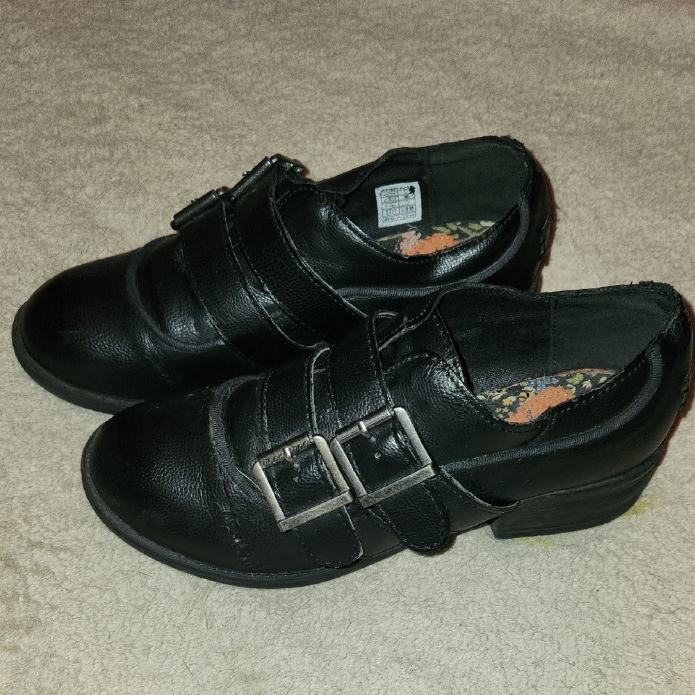 *SOLD*Rocket Dog Black Double-Buckle Shoes